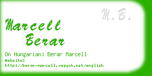 marcell berar business card
